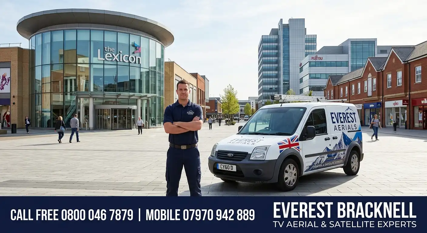 Everest Aerials van and engineer in Bracknell - TV aerial and satellite experts
